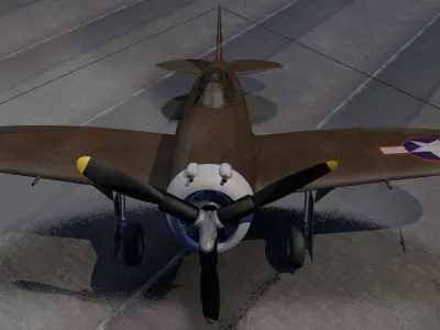 Republic P-43 Lancer 3D model