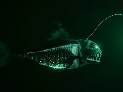Angler Deep Sea Fish 3D model