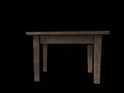 TV Wooden Table  Free Game-Ready Prop Free low-poly 3D model