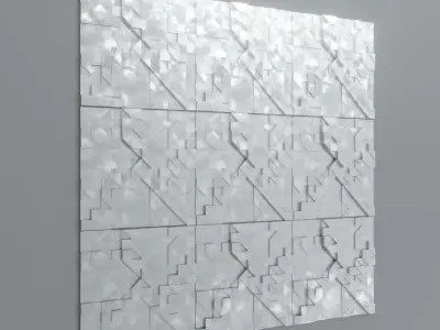 3d wallpanels wall panel with bubbles Free low-poly 3D model