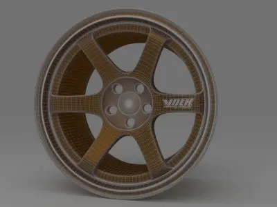 Volk TE37 Saga Free 3D model