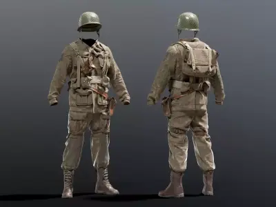 SOLDIER WWII USA 3D model