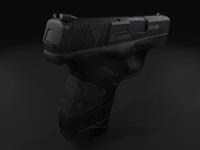 Mossberg MC1 sc - Subcompact 9mm Pistol Low-poly 3D model