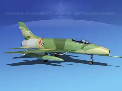 North American F-100D Super Sabre V01 USAF 3D model