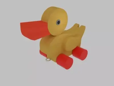 Duck Toy Low-poly 3D model