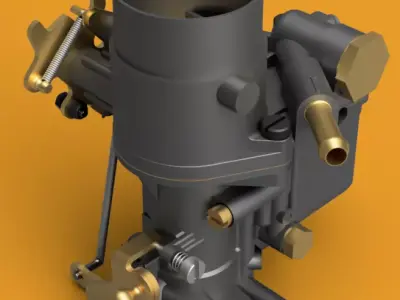 Weber tip28-m10 carburator Free 3D model