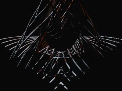 Abstract Statue 4Lines 3D model