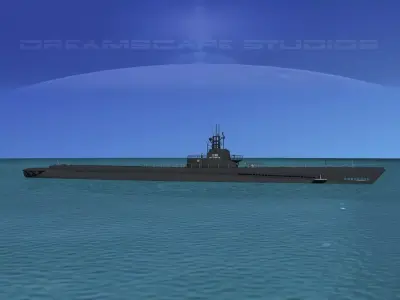 Gato Class Submarine SS-229 USS Flying Fish 3D model