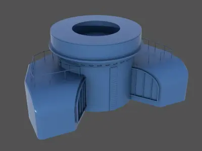 Nendo Shiki stern barbette - Commercial license - 1-100 scale 3D print model