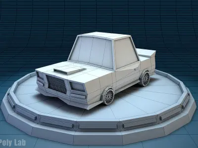 Racing Car Free 3D model Free low-poly 3D model