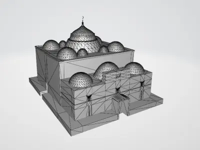 Degaron Mosque Low-poly 3D model