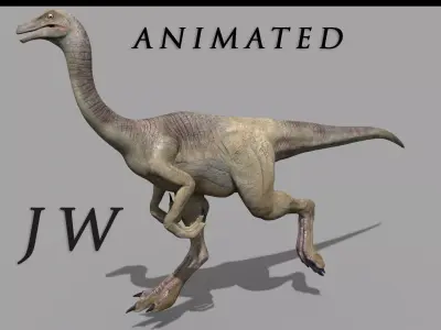 Gallimimus 8192 HD - 3d animated model 3D model