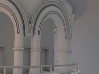 Detailed Historic Building Low-poly 3D model
