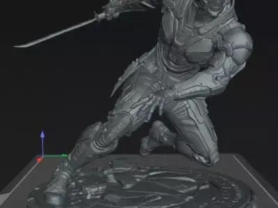 Soldier Ashen Dash Protocol 75mm STL Sci-Fi Miniature 3D print model
