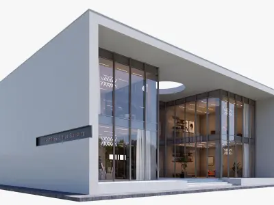 INVESTRIBE Office Building Low-poly 3D model