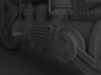 Motorcycles Steampunk 3D model