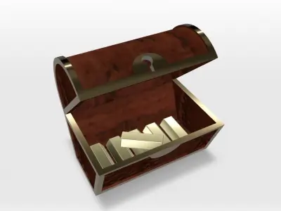 Treasure chest Free low-poly 3D model get