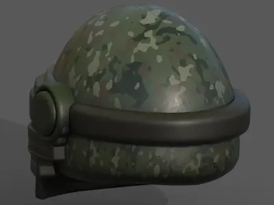 Helmet scifi military combat 3d model Low-poly 3D model