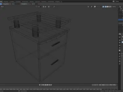 Storage cabinet with two drawers Free 3D model