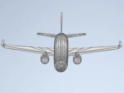 Displayed as mesh - Boeing 747 inspired toy 3D print model