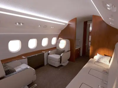 Buisiness jet interior  3D model