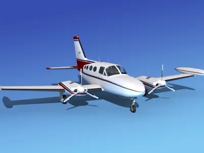 Cessna 421 Golden Eagle V08 3D model