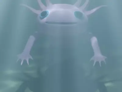 Axolotl  Low-poly 3D model