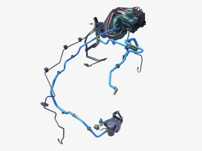 Car Brake System 3D model