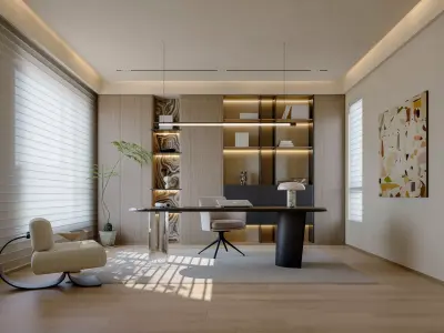 bathroom and reading room sets 3D model