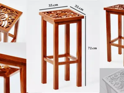 Interior Furniture Stool  3D model purchase