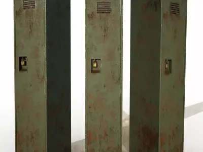 Old Locker Low-poly 3D model