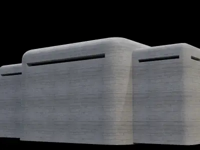 Bunker WW2 Low-poly 3D model