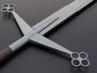 Medieval low-poly swords pack Low-poly 3D model