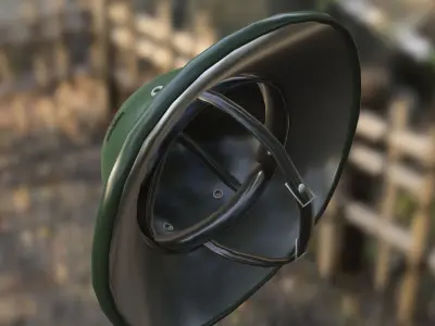Vintage Military Pith Helmet 3D model
