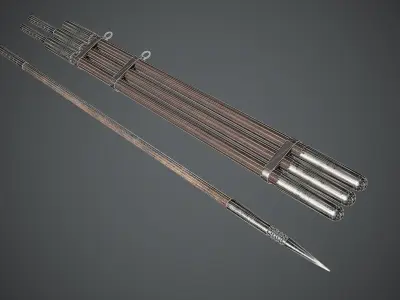 Javelin Arabic Medieval Free low-poly 3D model