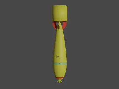 British Explosive Ordnance General Purpose 250 lb Bomb Mk I Low-poly 3D model
