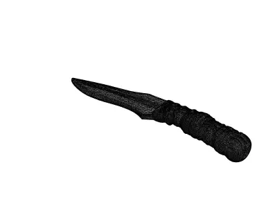 Fantasy Tribal Combat Knife Low-poly 3D model