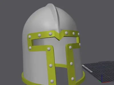 Medieval Soldier Helmet N2 Wearable STL and 3MF File 3D print model