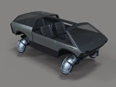 Flying jet car 3D model