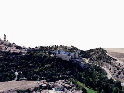 Castle of Segovia-Alcazar Low-poly 3D model