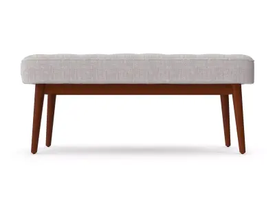 Mid Century Bench Platinum Free 3D model
