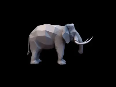  Elephant Largest Land Mamma 3d Render 3D model