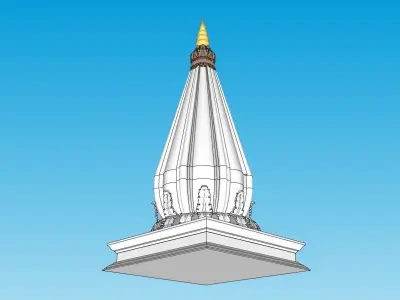 indian dome detail 3D model