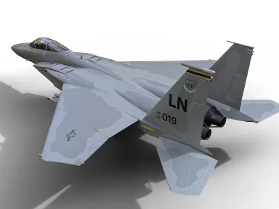 McDonnell Douglas F-15C Eagle Low-poly 3D model