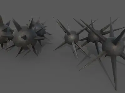 Piercing-Cutting Traps Low-poly 3D model