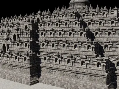 Borobudur 3D Model Low-poly 3D model