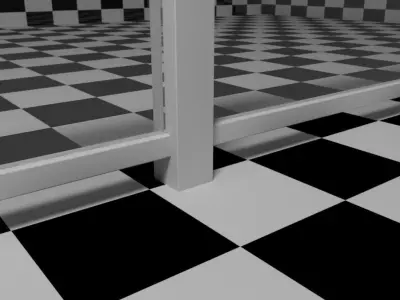 Glass Railing - Style 2 3D model