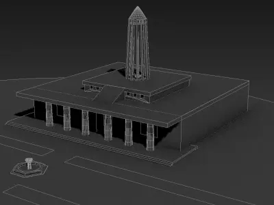 Tomb of Abu Ali Sina Low-poly 3D model