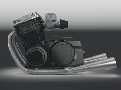 Motorcycle Engine 3D model