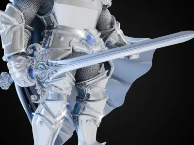 Stylized Sword - Ceremonial Royal Regal Oathblade - Game Ready 3D model